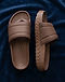 MATILEO Comfort Slide Sandal — Brown (Brown), flat-lay view
