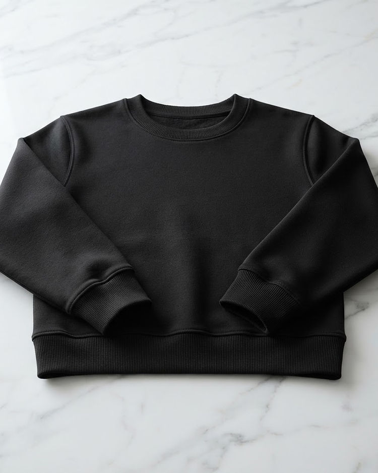 MATILEO Crew Sweatshirt — Black (Black), product photo