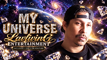My Universe official Lavliving Entertainment cover: gold and diamond lettering, cosmic artwork and Monte portrait. Exclusive, only on YouTube.