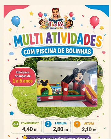 Aluguel de Multi Atividades com Piscina de Bolinhas em Formiga, MG