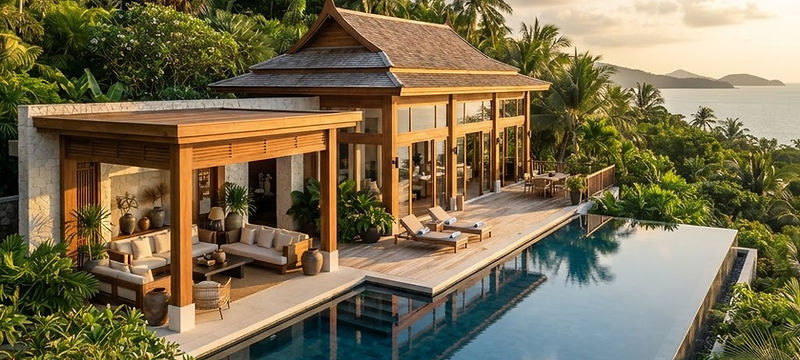 Veyana villa overlooking the Koh Samui coastline