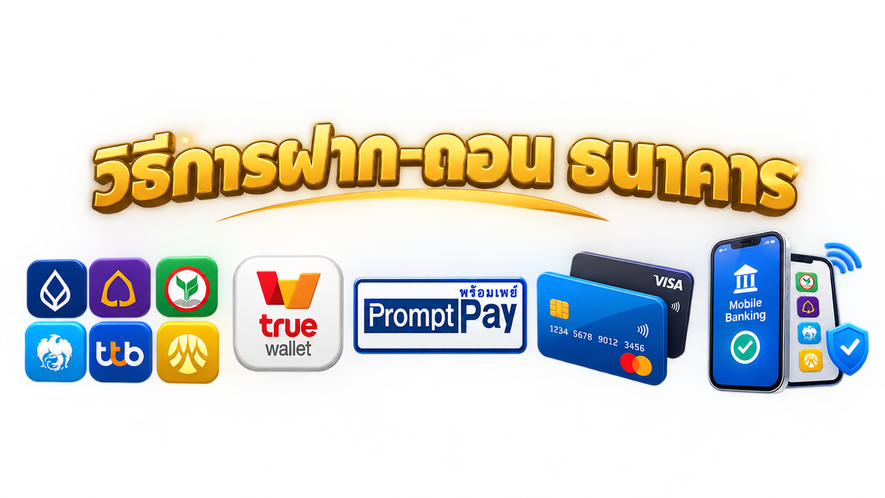 วิธีการฝากถอน True Wallet PromptPay ธนาคาร สล็อตเว็บตรง สล็อต