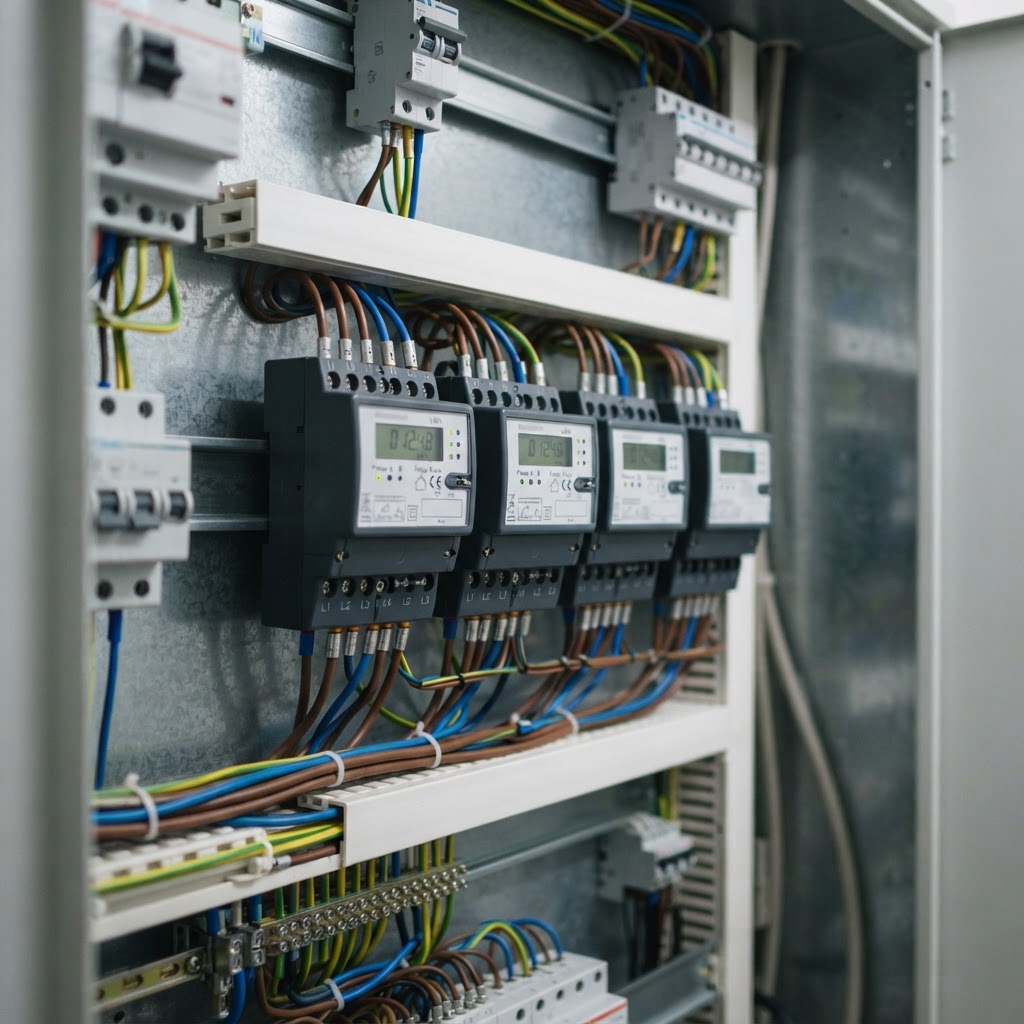 Vrsta električnih števcev v razdelilni omari