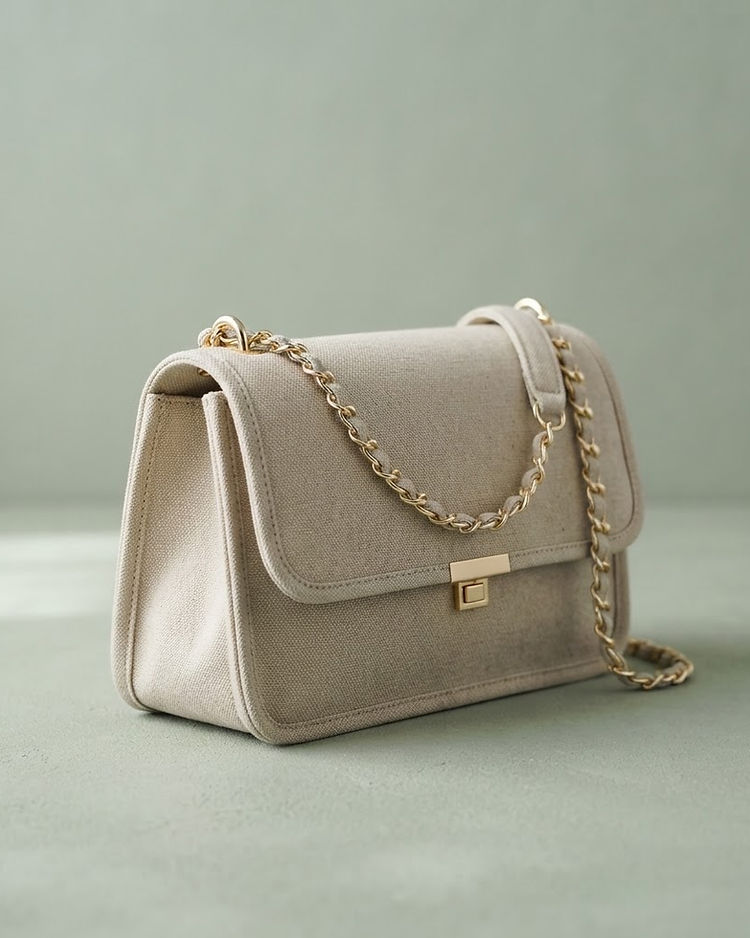 Stone Chain Strap Bag (Stone), product photo