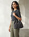 Charcoal Drawstring Bag (Charcoal), worn or held by model