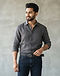 Charcoal Web Belt (Charcoal), worn or held by model