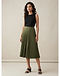 Olive Pleated Skirt (Olive), worn or held by model