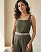 Stone Designer Belt (Stone), worn or held by model