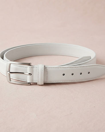 White Reversible Belt (White), product photo