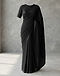 Black Silk Saree (Black), product photo