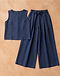 Navy Palazzo Set (Navy), flat-lay view