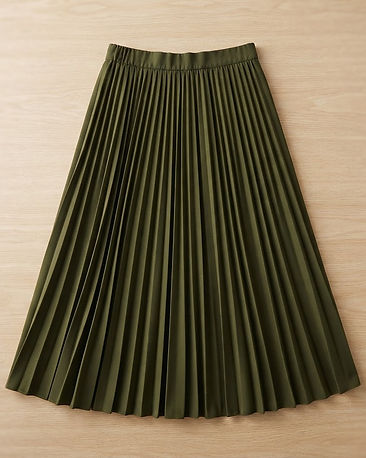Olive Pleated Skirt (Olive), product photo