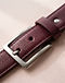Burgundy Golf Belt (Burgundy), detail close-up