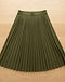 Olive Pleated Skirt (Olive), flat-lay view