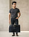 Black Studded Belt (Black), worn or held by model