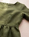 Olive A-Line Dress (Olive), detail close-up