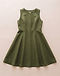 Olive A-Line Dress (Olive), flat-lay view