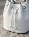 White Bucket Bag (White), detail close-up
