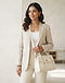 Ivory Faux Leather Satchel (Ivory), worn or held by model