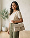 Stone Chain Strap Bag (Stone), worn or held by model