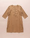 Tan Straight Kurti (Tan), flat-lay view