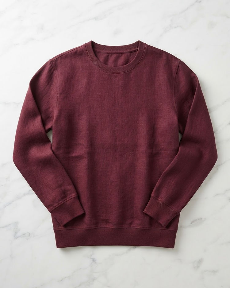 Burgundy Crew Sweatshirt (Burgundy), product photo