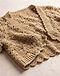 Tan Crochet Shrug (Tan), detail close-up