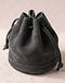 Charcoal Drawstring Bag (Charcoal), detail close-up