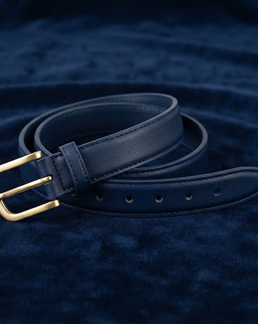 Navy Skinny Belt (Navy), product photo