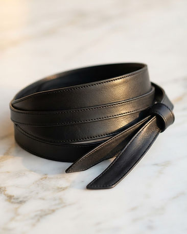 Black Obi Belt (Black), product photo