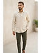 Ivory Linen Shirt (Ivory), worn or held by model