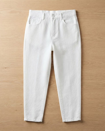 White Mom Jeans (White), product photo