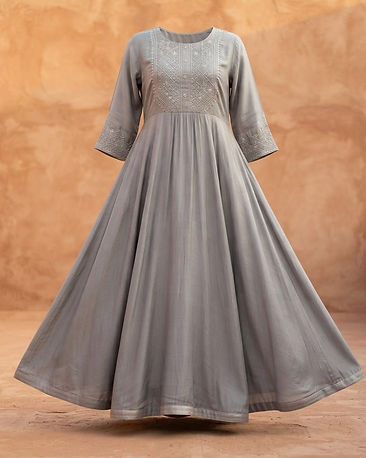 Grey Anarkali Kurta (Grey), product photo