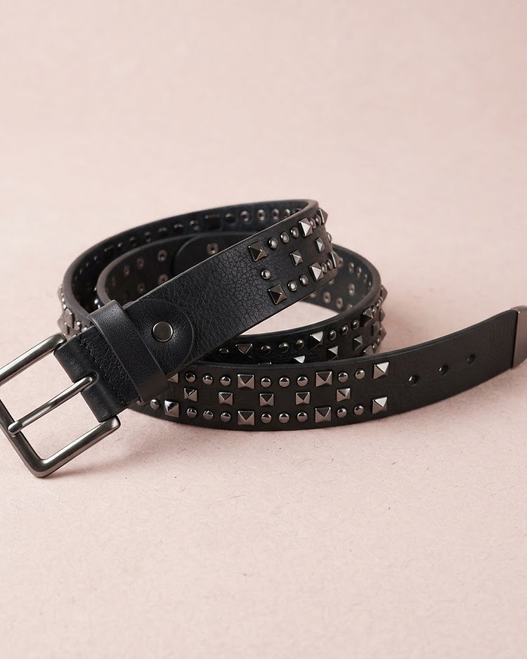 Black Studded Belt (Black), product photo
