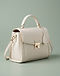 Ivory Faux Leather Satchel (Ivory), product photo