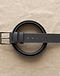 Charcoal Formal Leather Belt (Charcoal), flat-lay view
