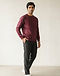 Burgundy Crew Sweatshirt (Burgundy), worn or held by model