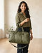 Olive Weekender Duffle (Olive), worn or held by model