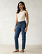 Navy Skinny Belt (Navy), worn or held by model