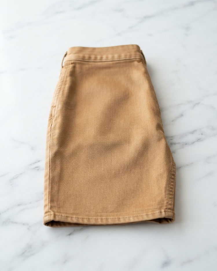 Camel Denim Skirt (Camel), product photo