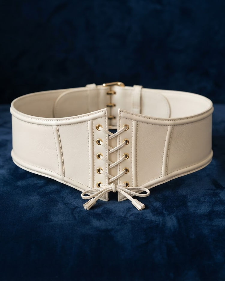 Ivory Corset Belt (Ivory), product photo