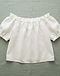 Ivory Off-Shoulder Top (Ivory), flat-lay view
