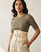 Ivory Corset Belt (Ivory), worn or held by model