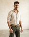 Tan Casual Belt (Tan), worn or held by model