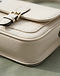 Ivory Faux Leather Satchel (Ivory), detail close-up