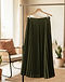 Olive Pleated Skirt (Olive), lifestyle setting