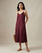 Burgundy Slip Dress (Burgundy), worn or held by model