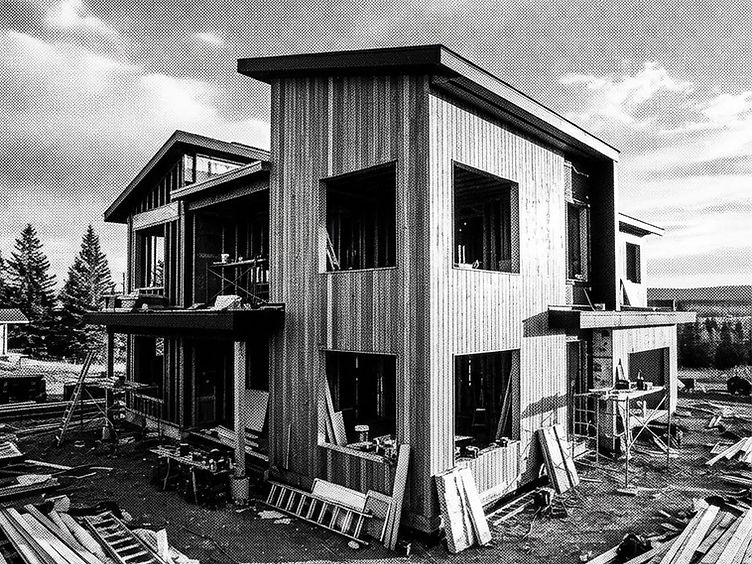 Exterior inspection of a modern building facade during routine property maintenance