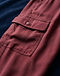 Women's Rayon Cargo Joggers — Maroon (Maroon), detail close-up