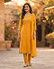 Women's Festive Churidar Set — Mustard (Mustard), worn or held by model